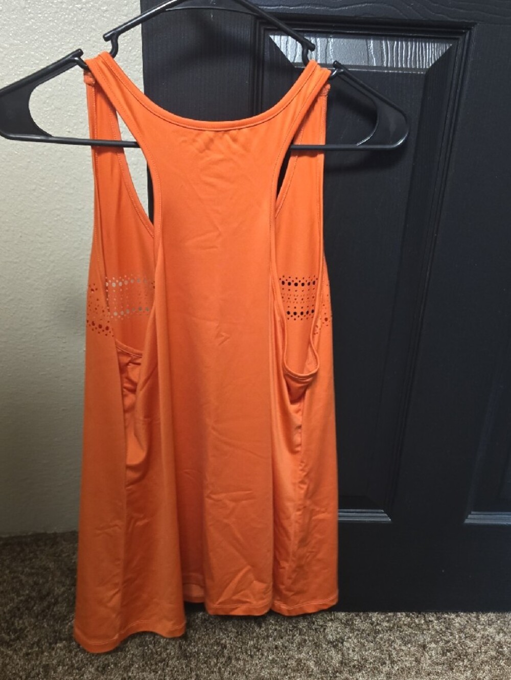 Ruby Ribbon Bright Orange Laser-Cut Racerback Tank - Picture 3 of 3